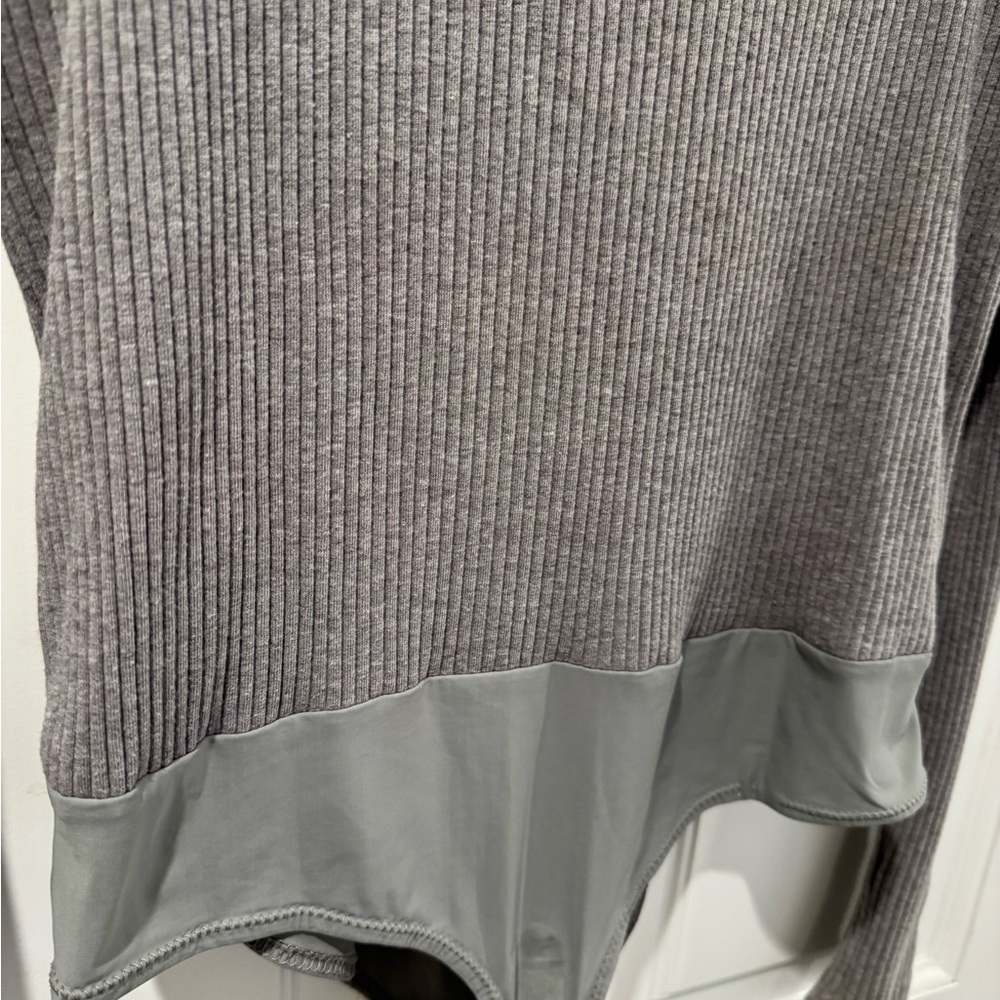 Gray Ribbed Turtleneck Bodysuit - Picture 3 of 6